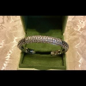 Beautiful Silvertone and Crystal Bracelet